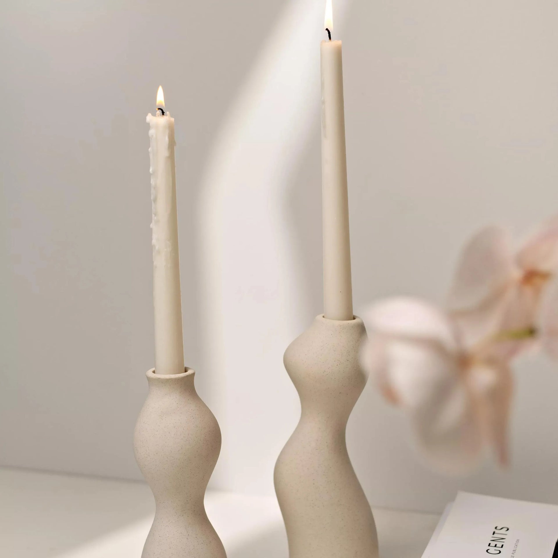 Aylar Candle Holder Set - Cream
