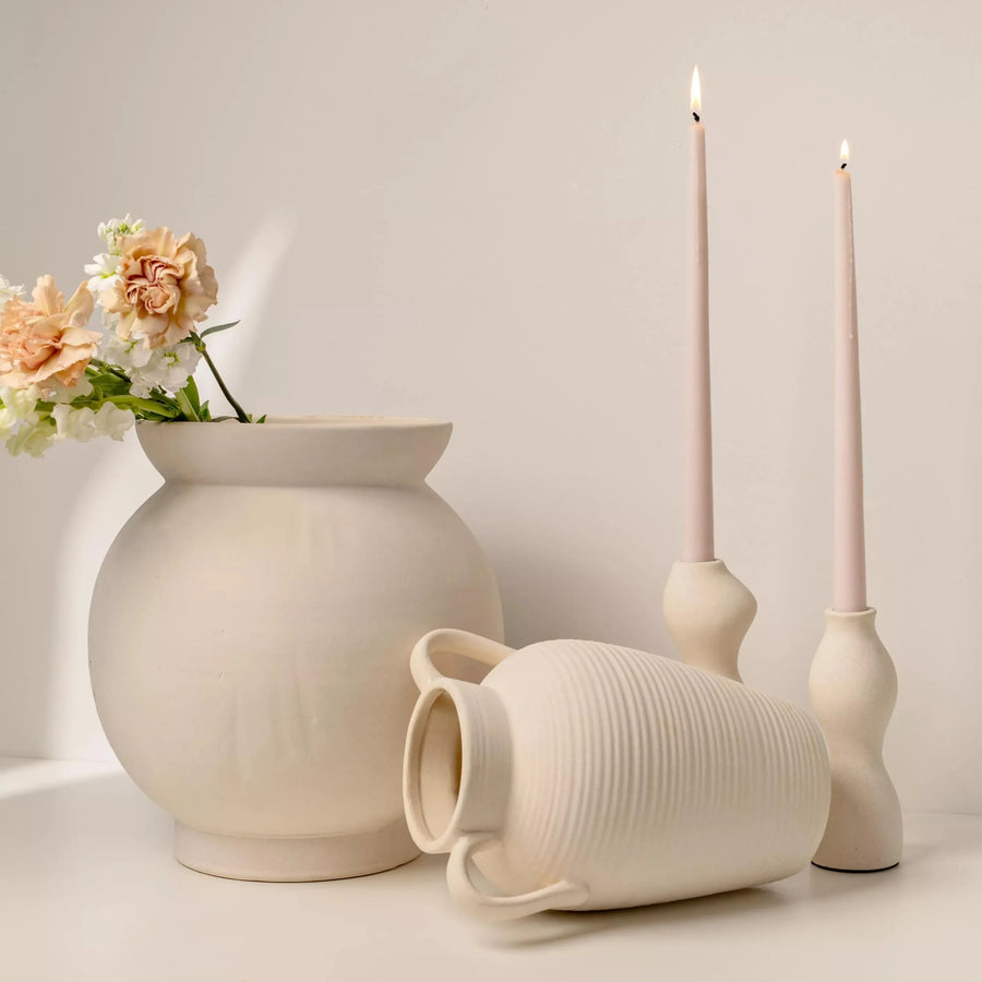 Aylar Candle Holder Set - Cream