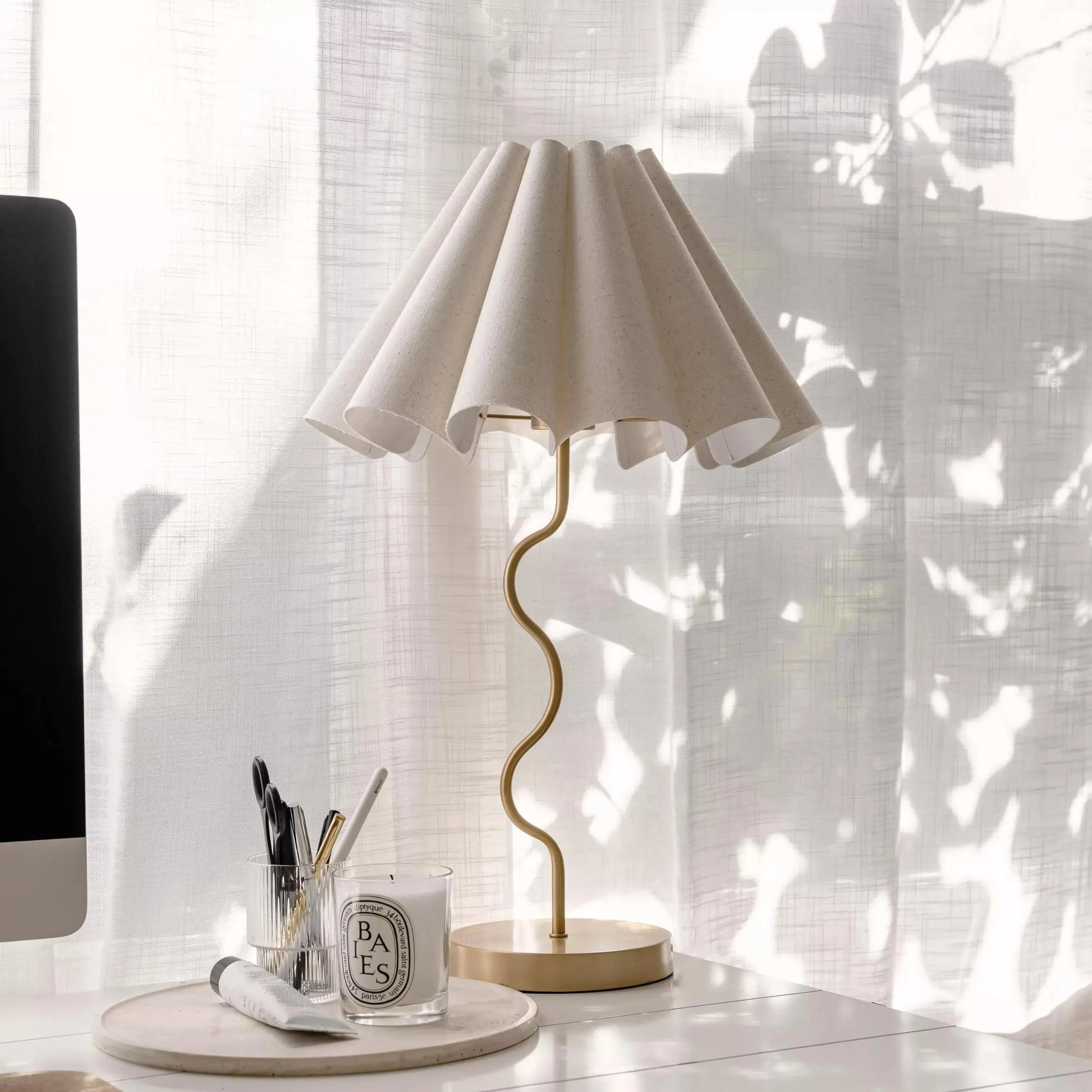 Cora Table Lamp - Neutral / Gold