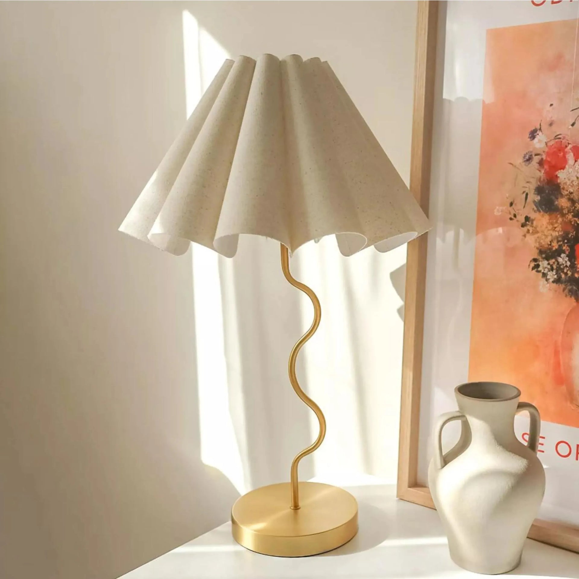 Cora Table Lamp - Neutral / Gold