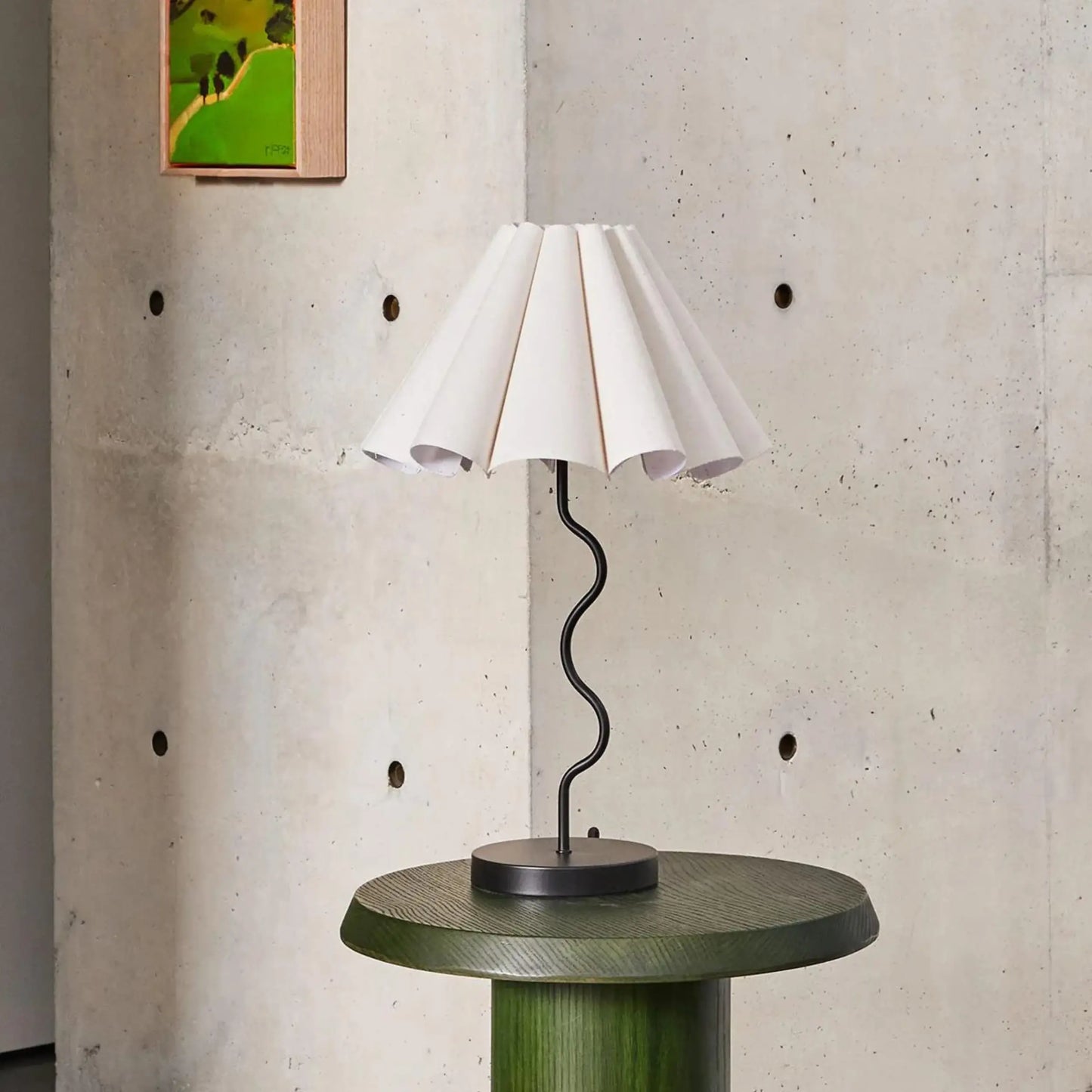 Cora Table Lamp - Black / Natural