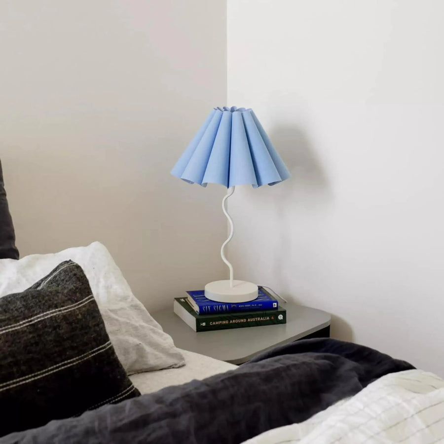 Buy Cora Table Lamp Tranquil Blue White by Paola and Joy