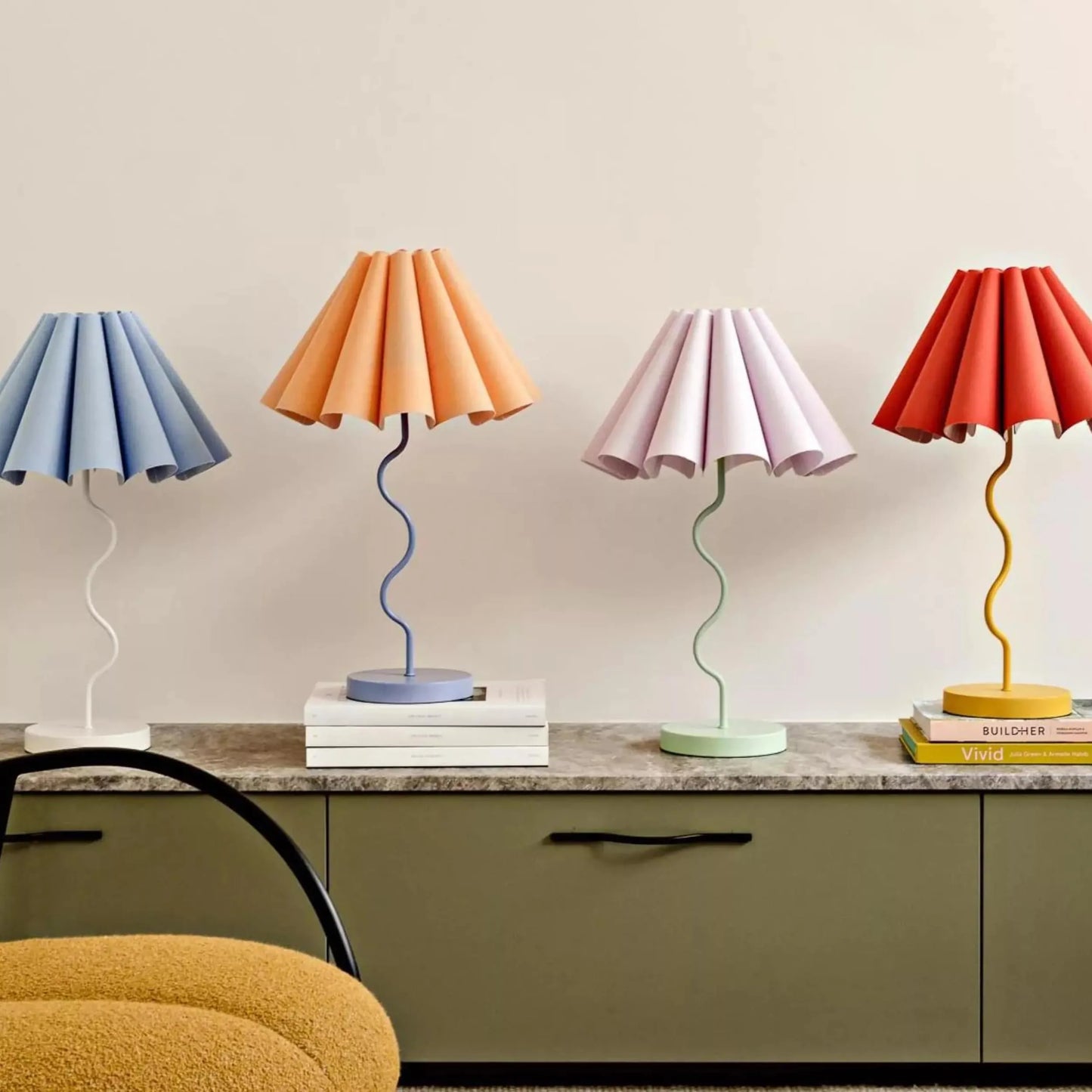 Cora Table Lamp - Lilac / Pastel Green