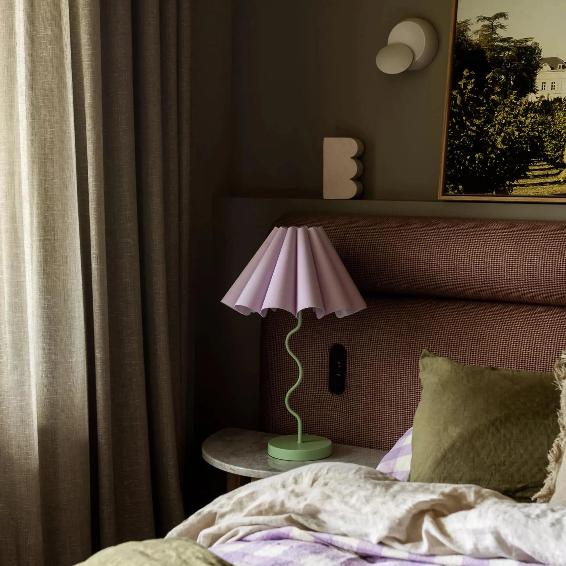 Cora Table Lamp - Lilac / Pastel Green