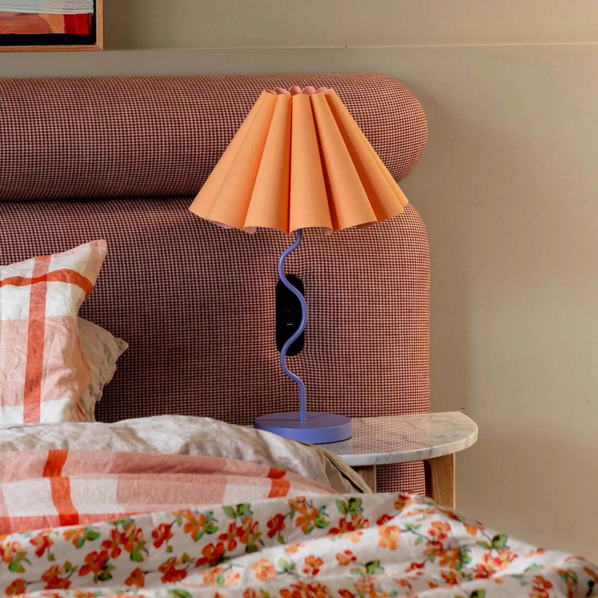 Cora Table Lamp - Tropical Peach / Purple