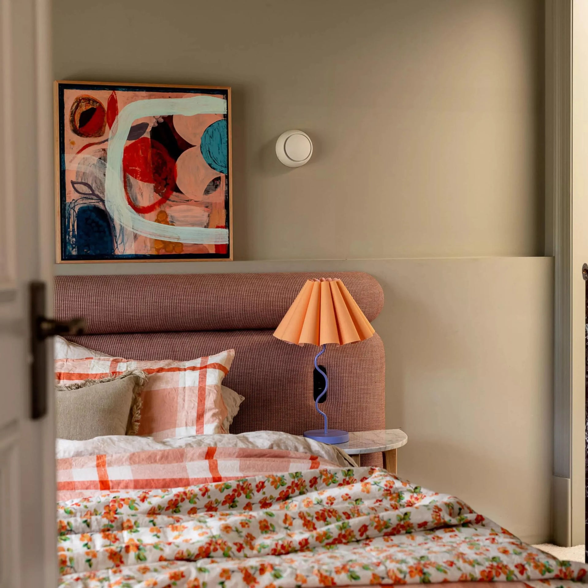 Cora Table Lamp - Tropical Peach / Purple