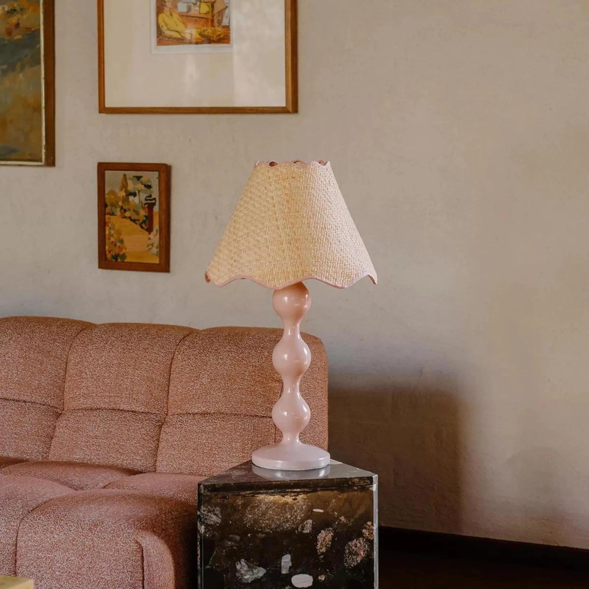 Evie Table Lamp - Blush