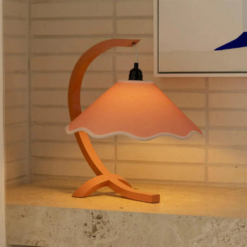 Kira Table Lamp - Coral / Cream