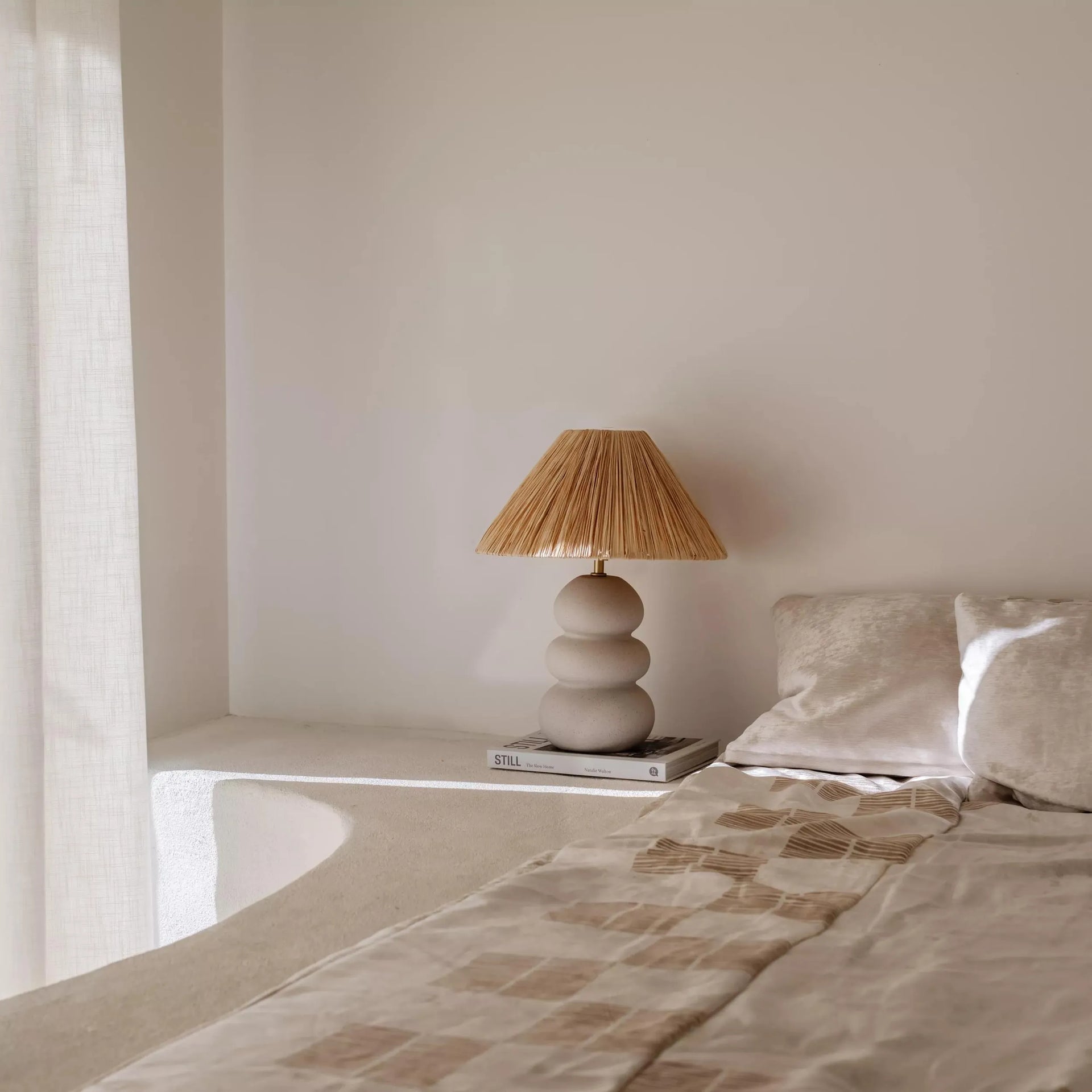 Soffia Raffia Table Lamp - Natural