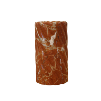 Twist Stone Vase Medium - Rojo Alicante Marble