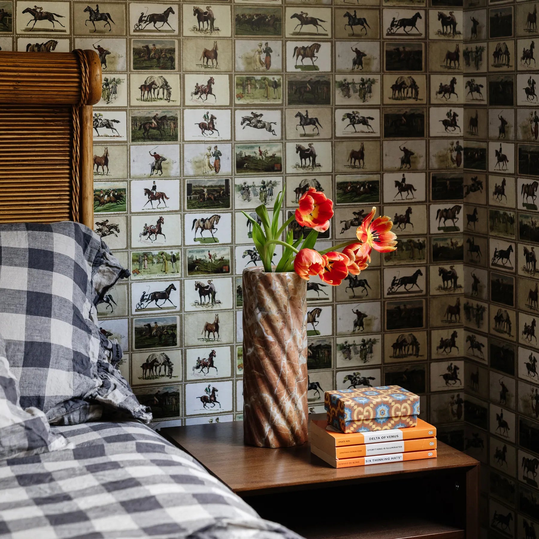 Twist Stone Vase Tall - Rojo Alicante Marble