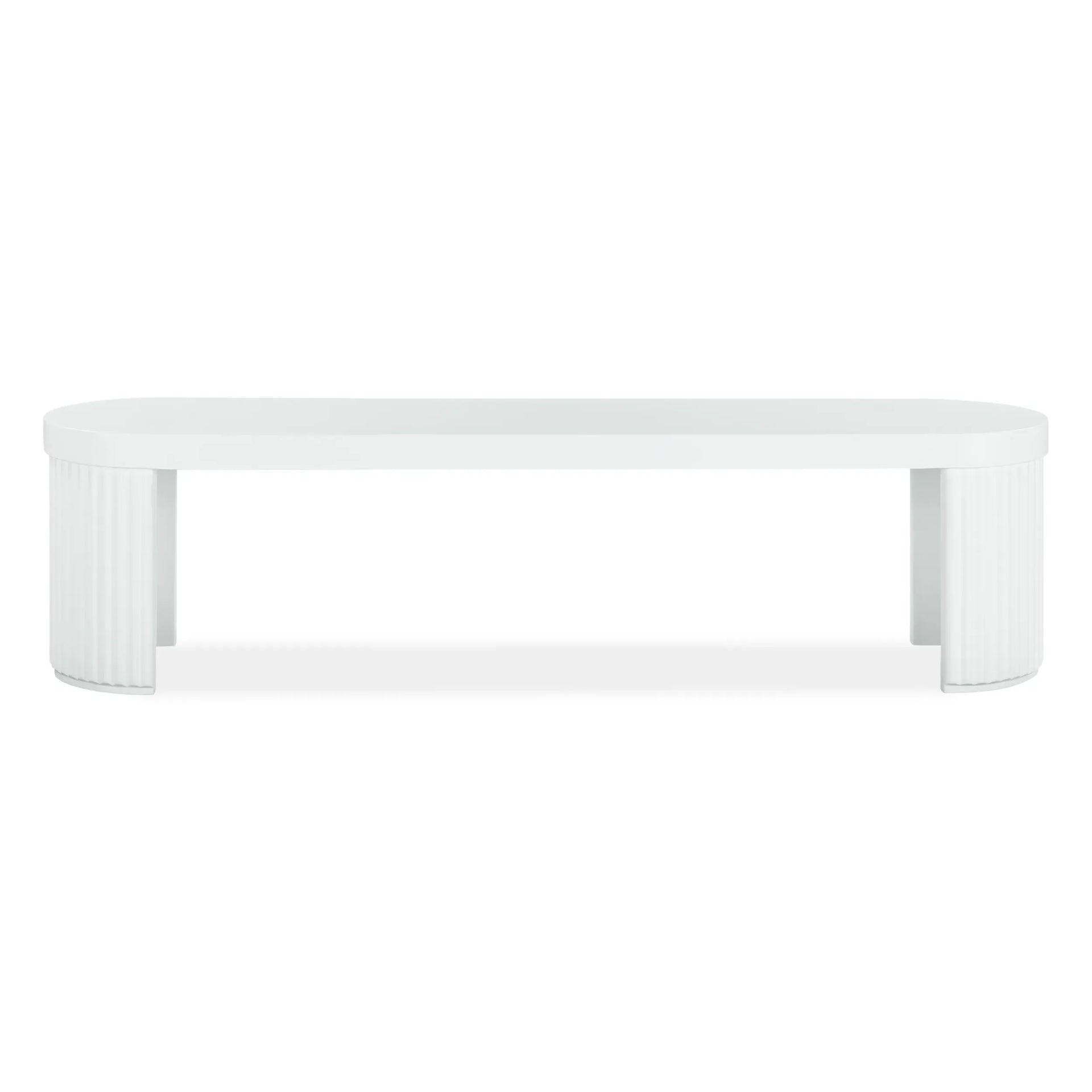 Furrow Outdoor Dining Bench 180cm - White Concrete