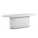 Furrow Outdoor Dining Table 240cm - White Concrete