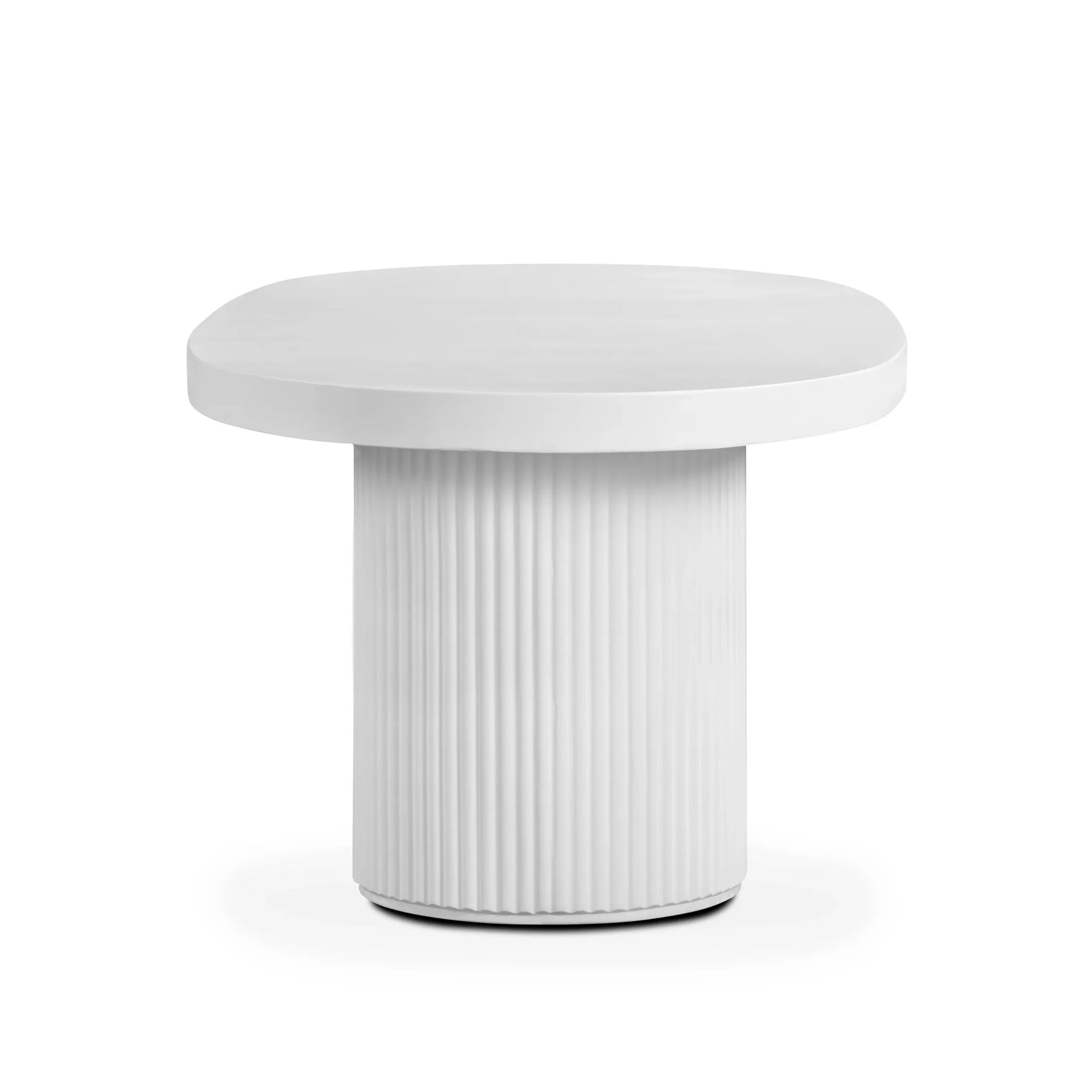 Furrow Outdoor Dining Table 240cm - White Concrete