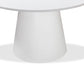 Align Round Outdoor Dining Table 130cm - White Concrete
