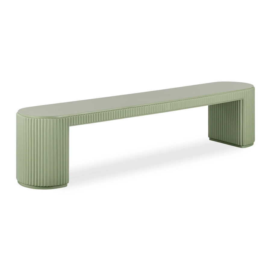Nova Outdoor Dining Bench 210cm - Green Concrete
