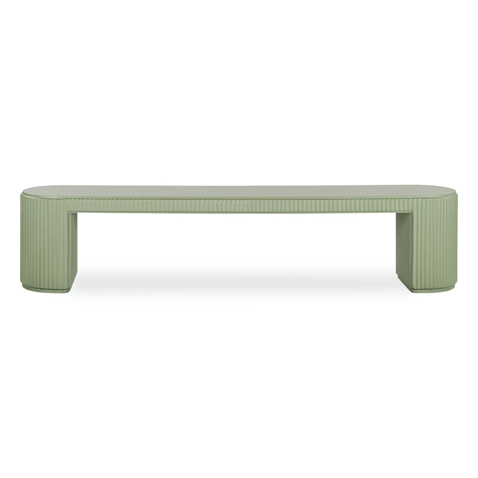 Nova Outdoor Dining Bench 210cm - Green Concrete