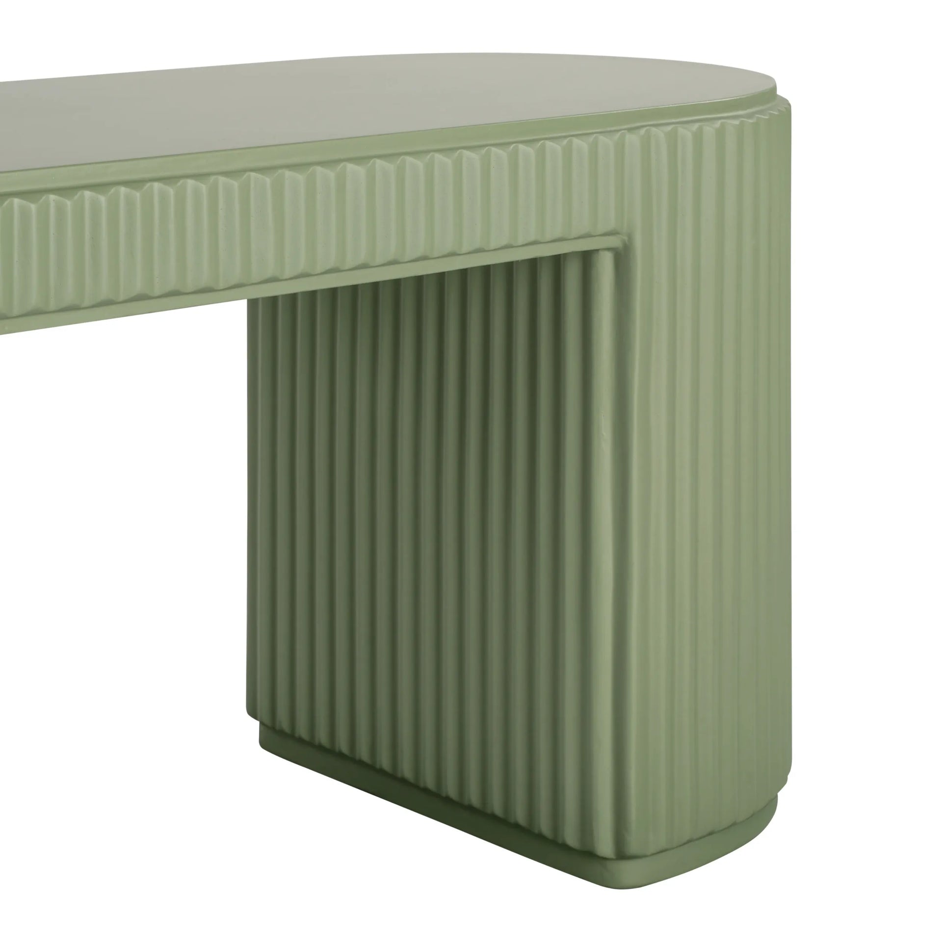 Nova Outdoor Dining Bench 210cm - Green Concrete