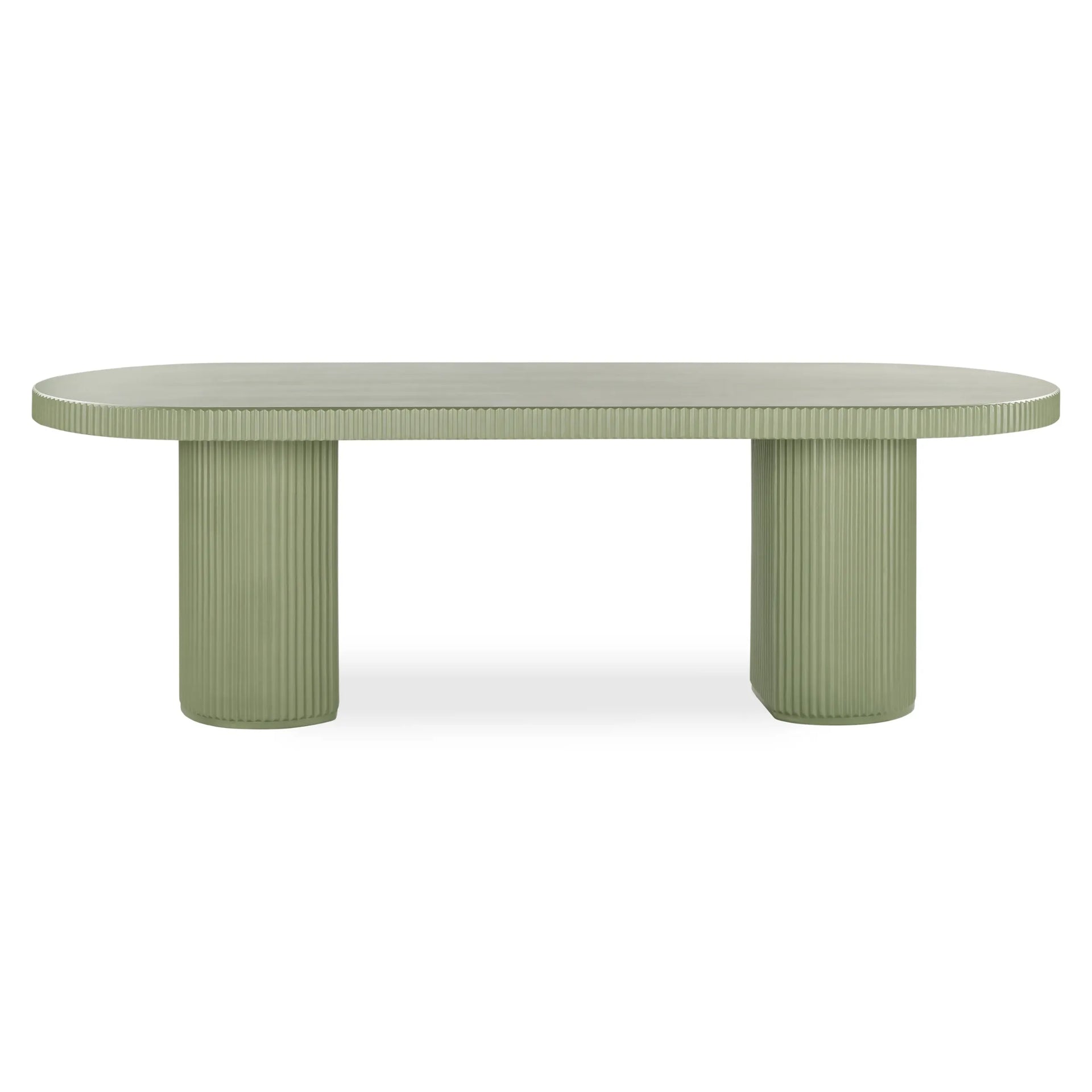 Nova Outdoor Dining Table 240cm - Green Concrete