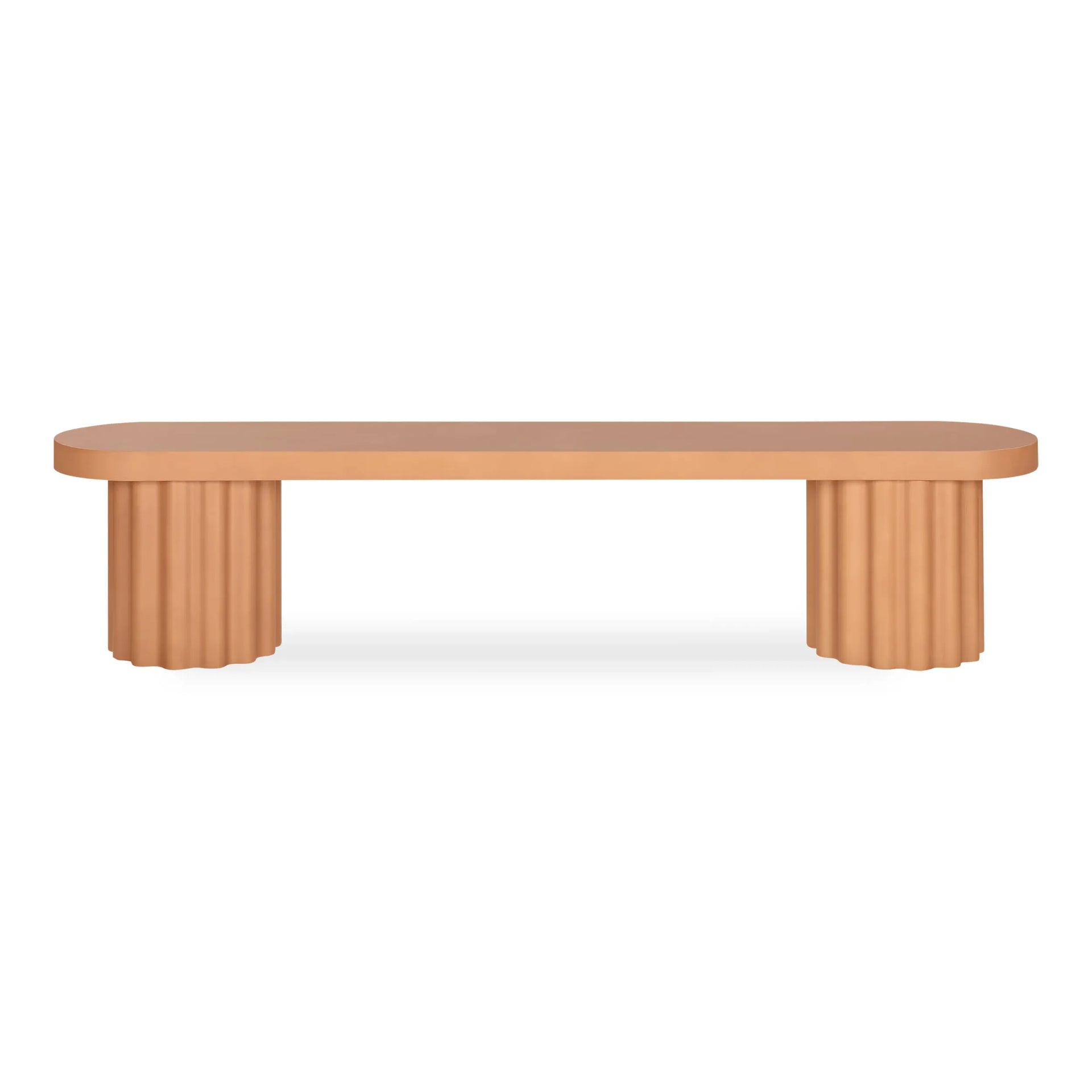 Flock Outdoor Dining Bench 210cm - Terracotta Concrete