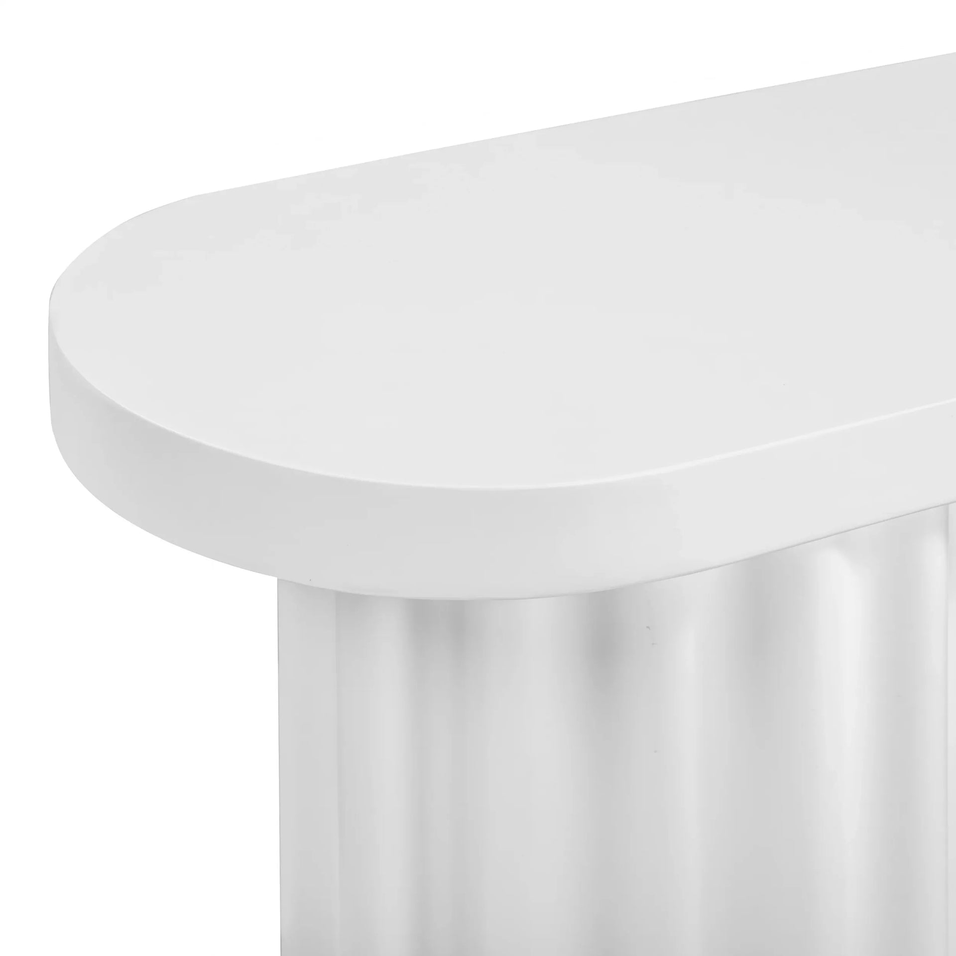 Flock Outdoor Dining Bench 210cm - White Concrete