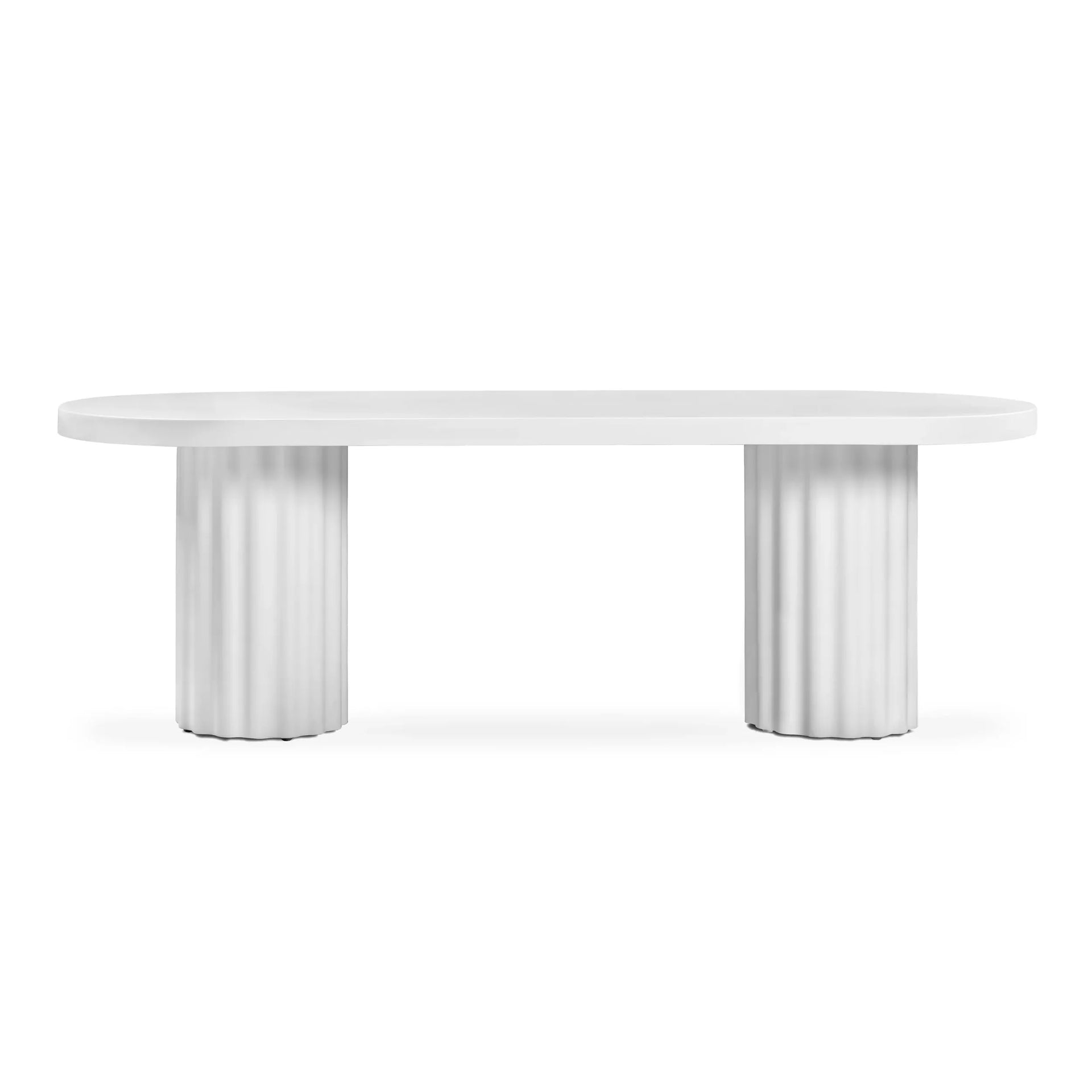 Flock Outdoor Dining Table 240Cm - White Concrete