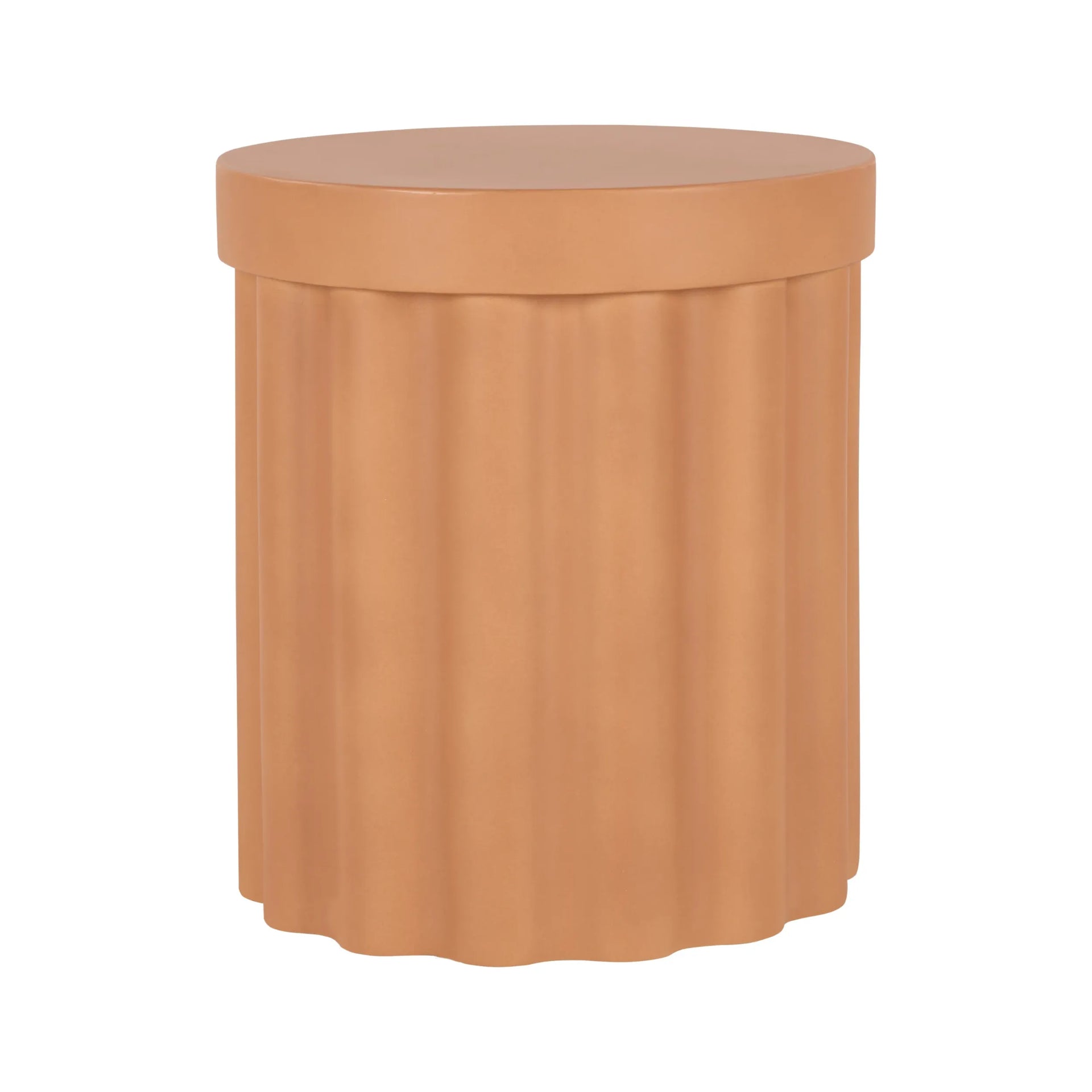 Flock Outdoor Side Table - Terracotta Concrete