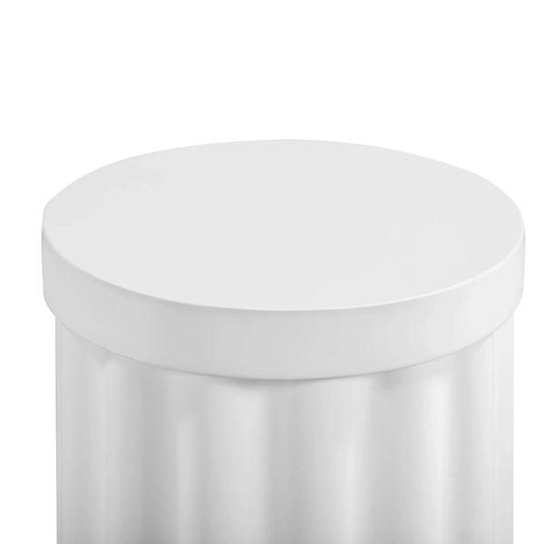 Flock Outdoor Side Table - White Concrete