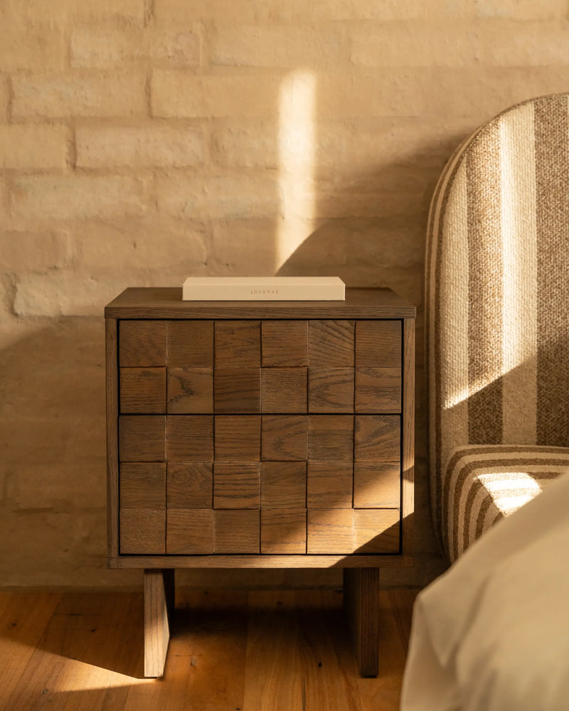 Ridge Bedside Table - Earthen Oak