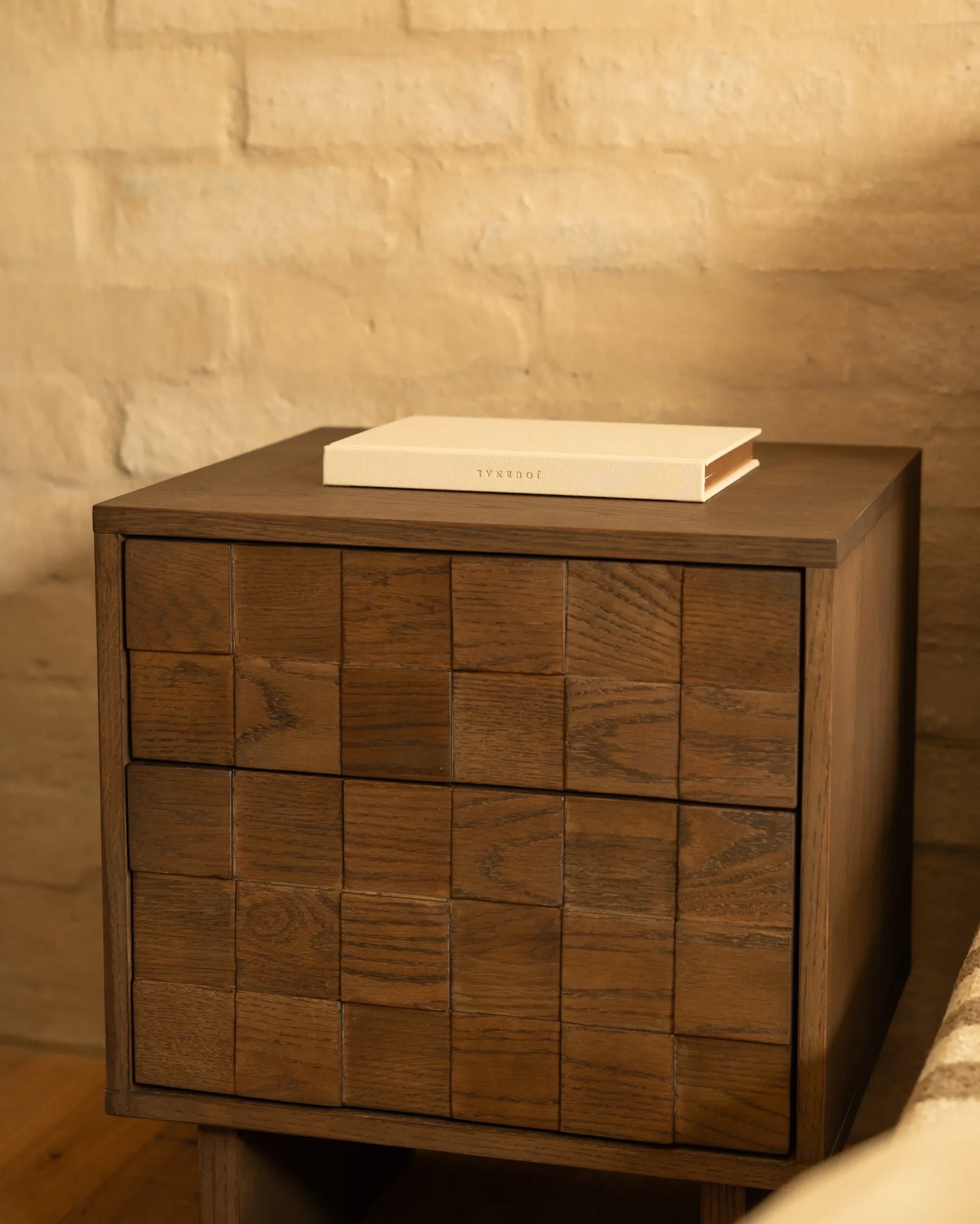 Ridge Bedside Table - Earthen Oak
