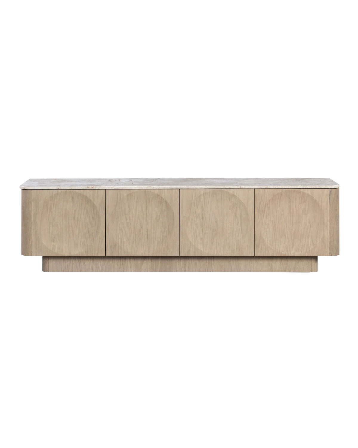 Orbit Entertainment Unit 180cm - Light Oak / Desert Rose Marble
