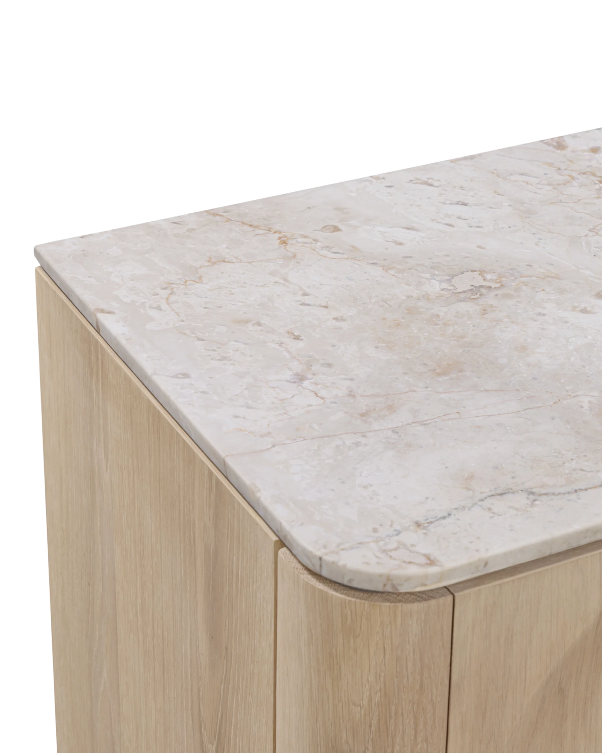 Orbit Entertainment Unit 180cm - Light Oak / Desert Rose Marble