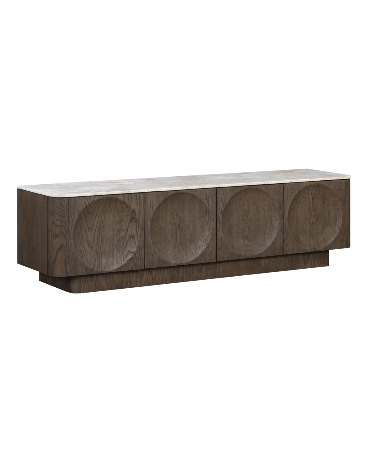 Orbit Entertainment Unit 180cm - Earthen Oak / Desert Rose Marble