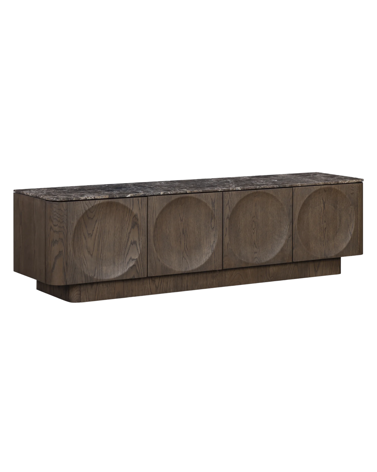 Orbit Entertainment Unit 180cm - Earthen Oak / Espresso Marble