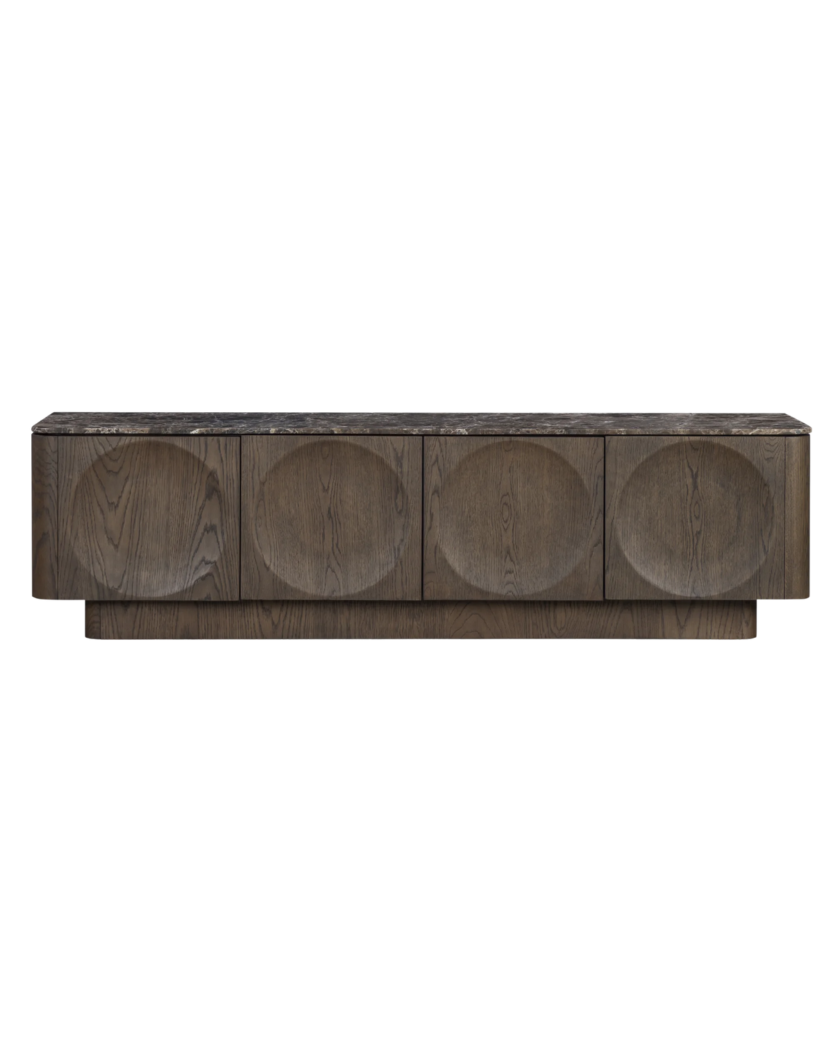 Orbit Entertainment Unit 180cm - Earthen Oak / Espresso Marble