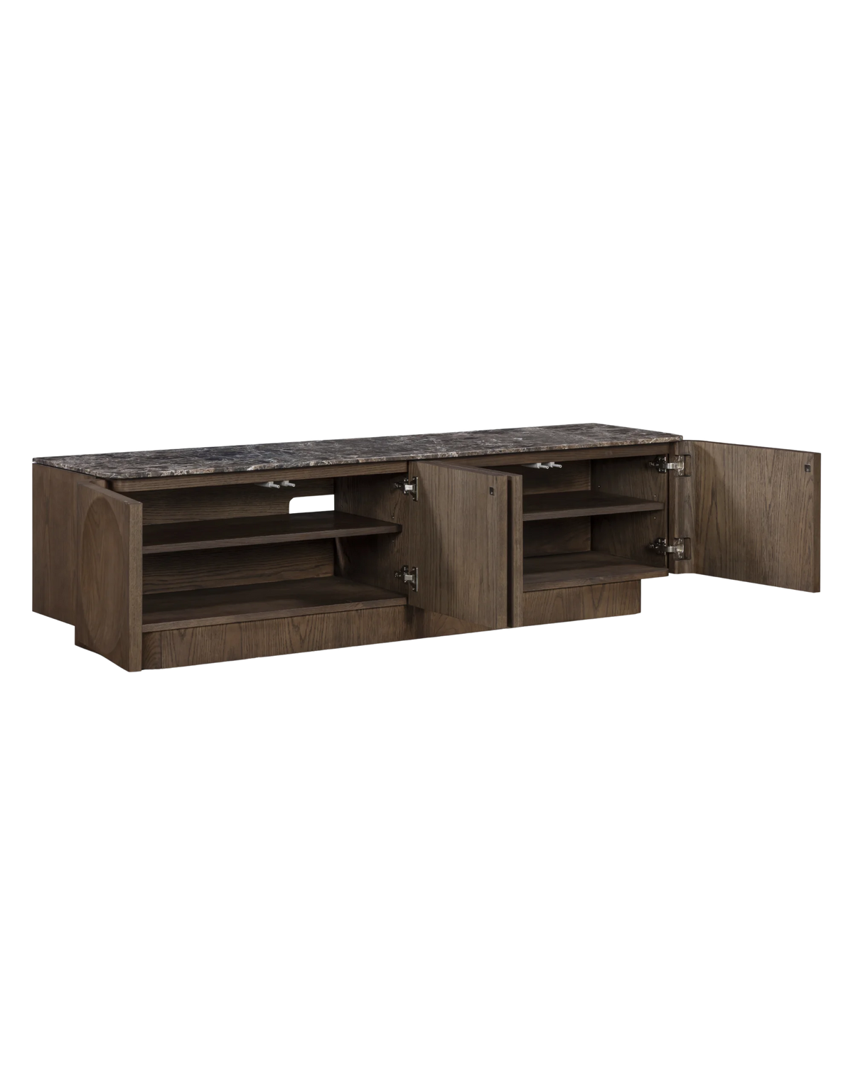 Orbit Entertainment Unit 180cm - Earthen Oak / Espresso Marble