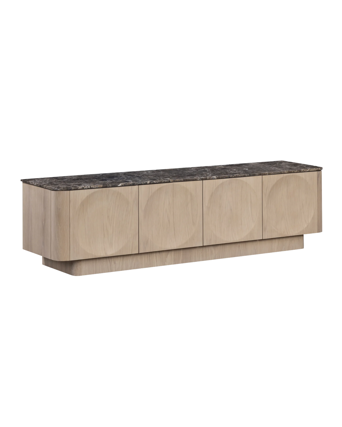 Orbit Entertainment Unit 180cm - Light Oak / Espresso Marble