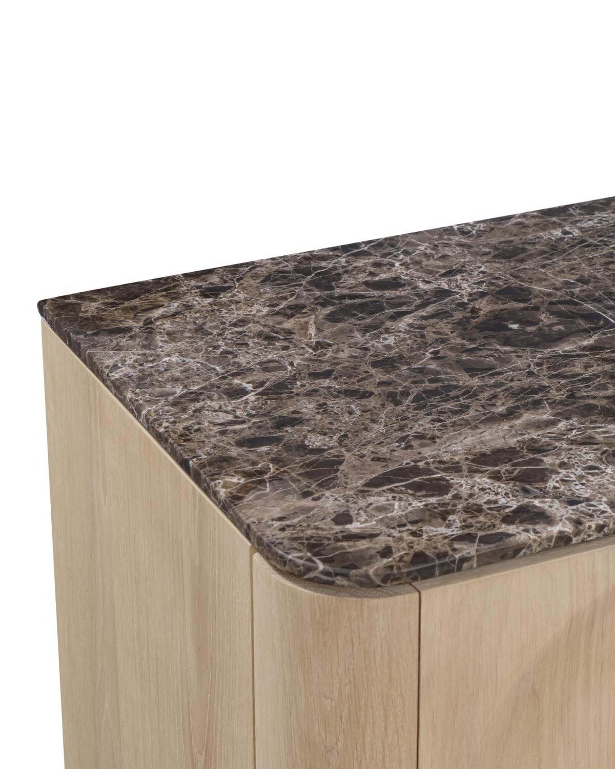 Orbit Entertainment Unit 180cm - Light Oak / Espresso Marble
