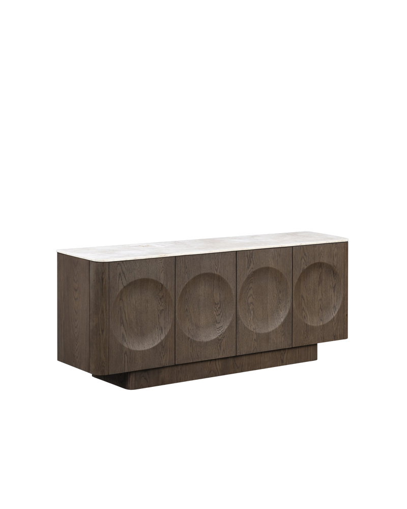 Orbit Sideboard 180cm - Earthen Oak / Desert Rose Marble