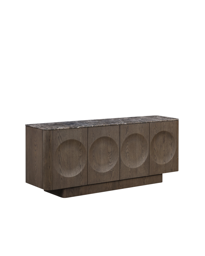 Orbit Sideboard 180cm - Earthen Oak / Espresso Marble