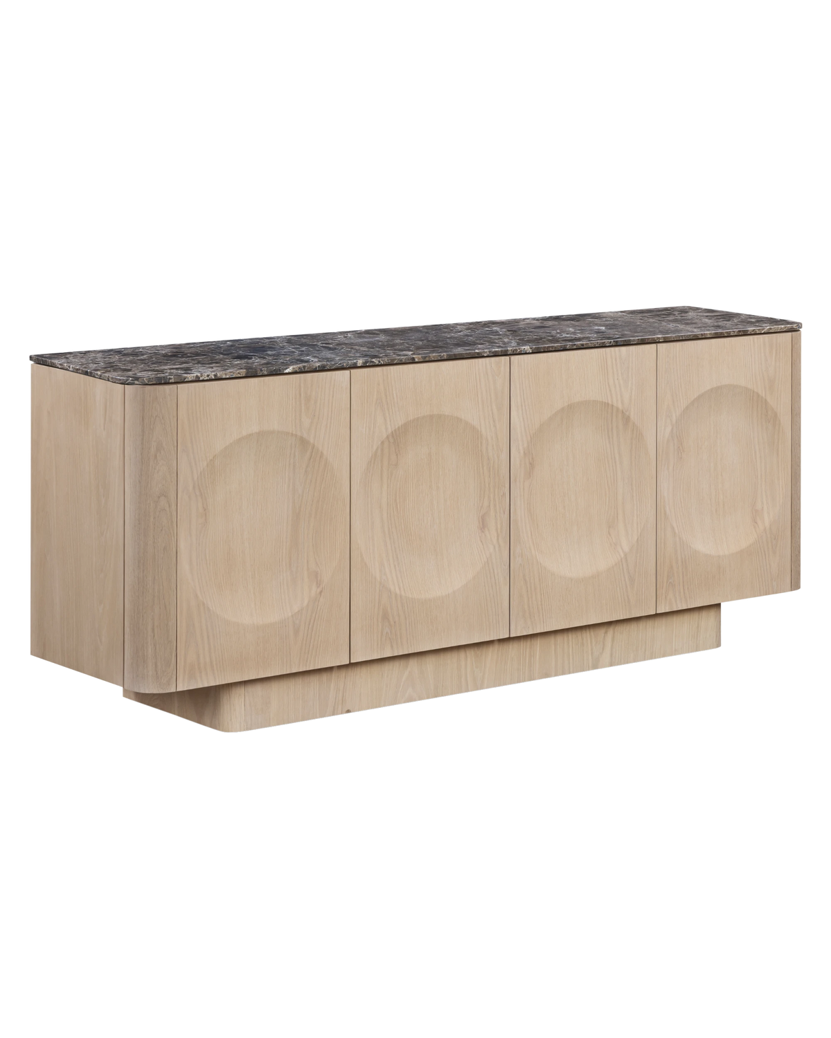 Orbit Sideboard 180cm - Light Oak / Espresso Marble