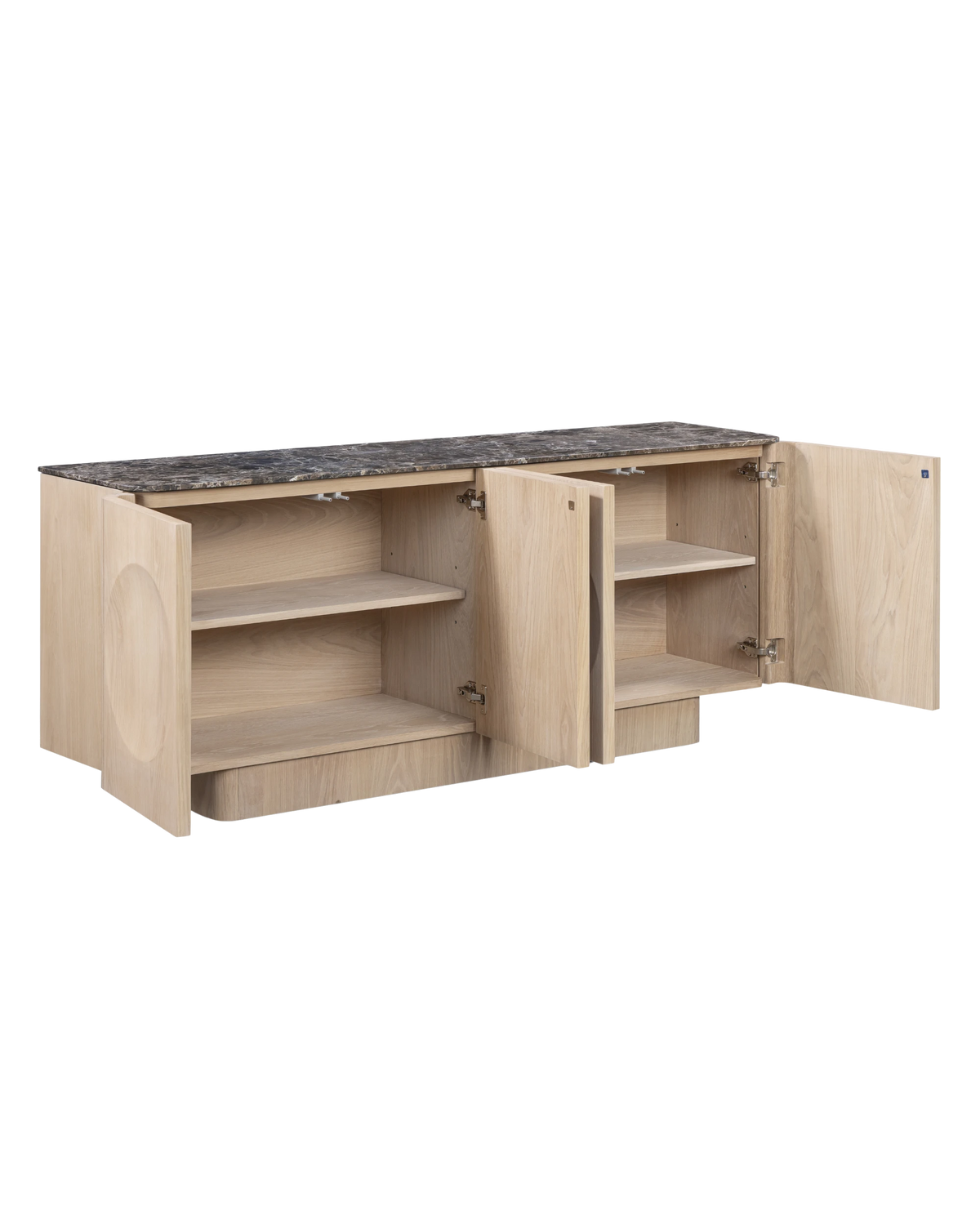 Orbit Sideboard 180cm - Light Oak / Espresso Marble