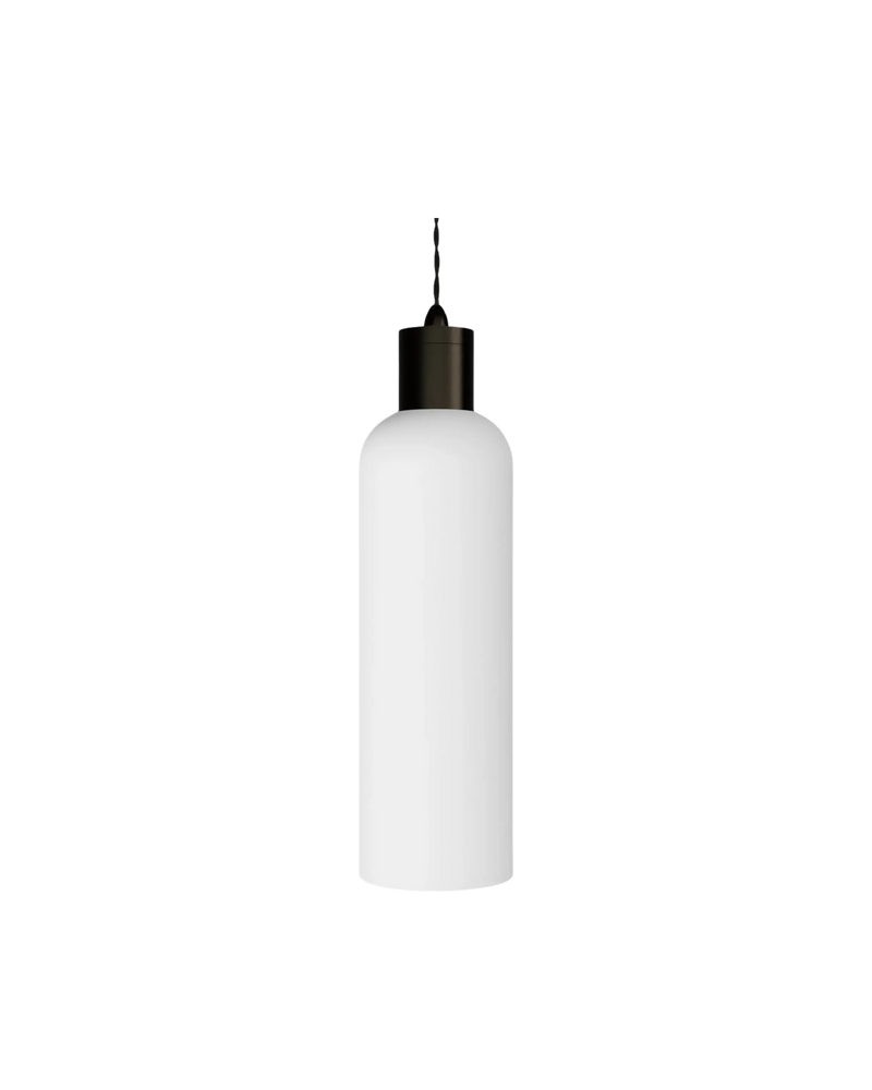 Parlour Elong Pendant Light - Iron/White