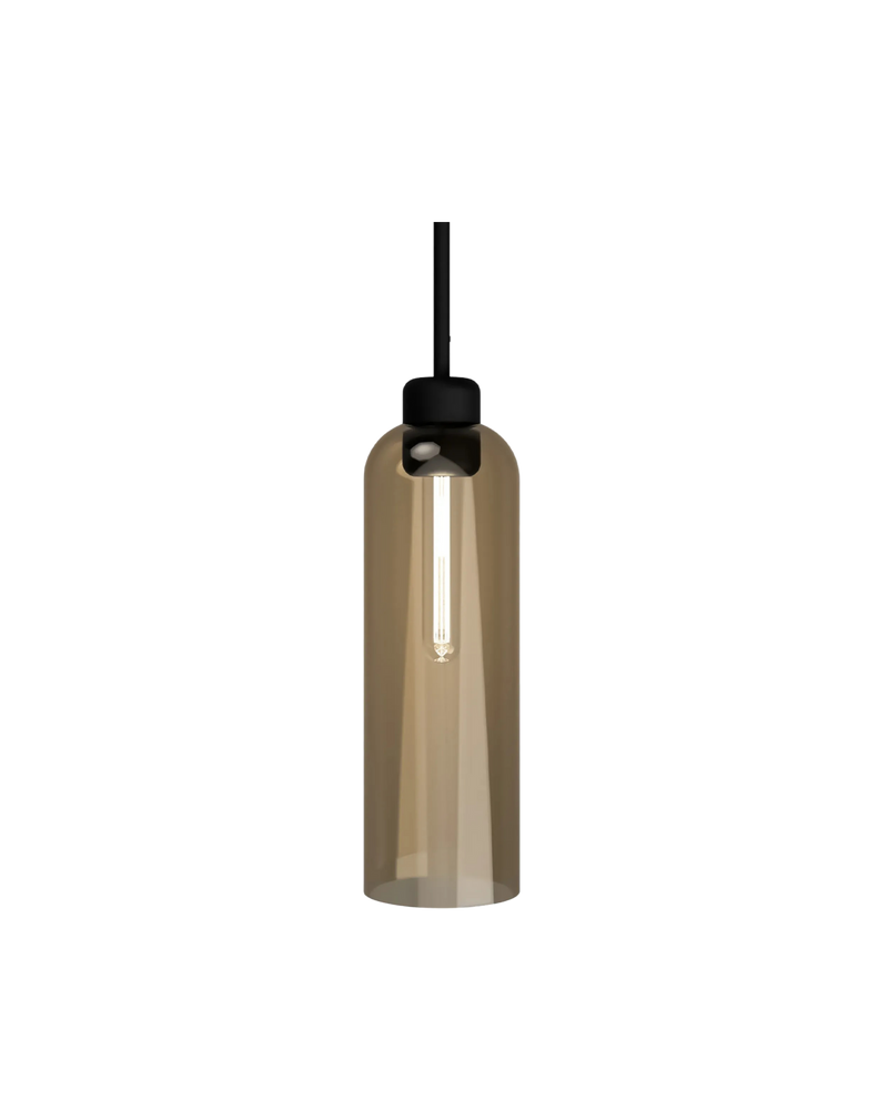 Parlour Lite Elong Pendant Light - Black/Amber