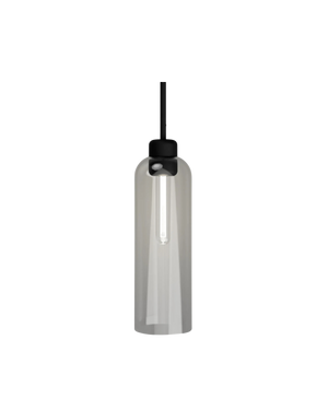 Parlour Lite Elong Pendant Light - Black/Clear