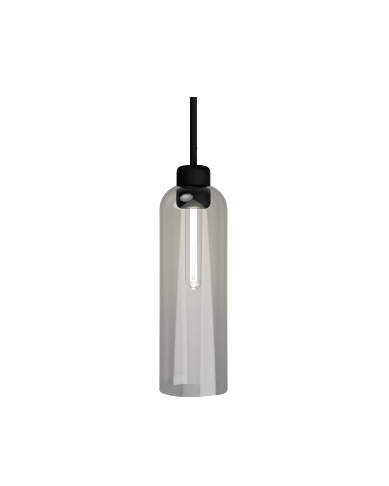 Parlour Lite Elong Pendant Light - Black/Clear