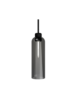 Parlour Lite Elong Pendant Light - Black/Smoke