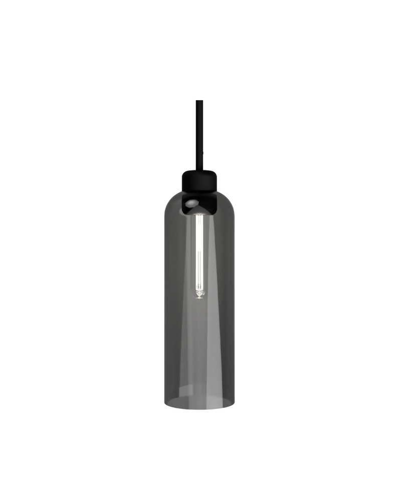 Parlour Lite Elong Pendant Light - Black/Smoke