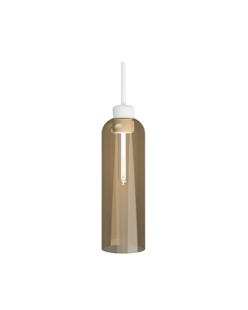 Parlour Lite Elong Pendant Light - White/Amber