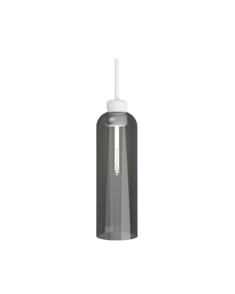 Parlour Lite Elong Pendant Light - White/Smoke